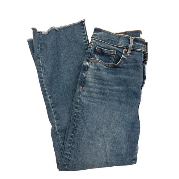 Ann Taylor Loft Kick Crop Raw Hem Jeans 30/10 - Picture 4 of 8